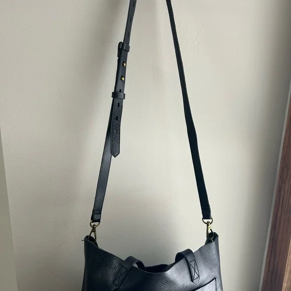 Black Leather Tote Bag - Picture 3 of 4